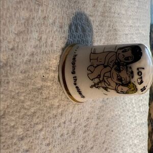 Vintage ceramic thimble 1980s
